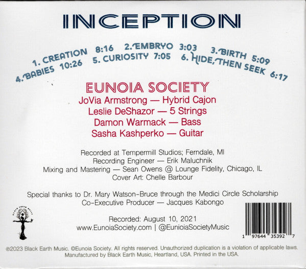 Jovia Armstrong & Eunoia Society : Inception (CD, Album)