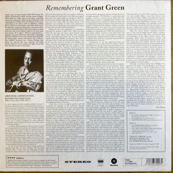 Grant Green : Remembering (LP, Album, Ltd, 180)