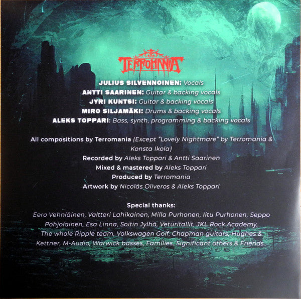 Terromania : Nyctophobic (LP, Album, Pin)