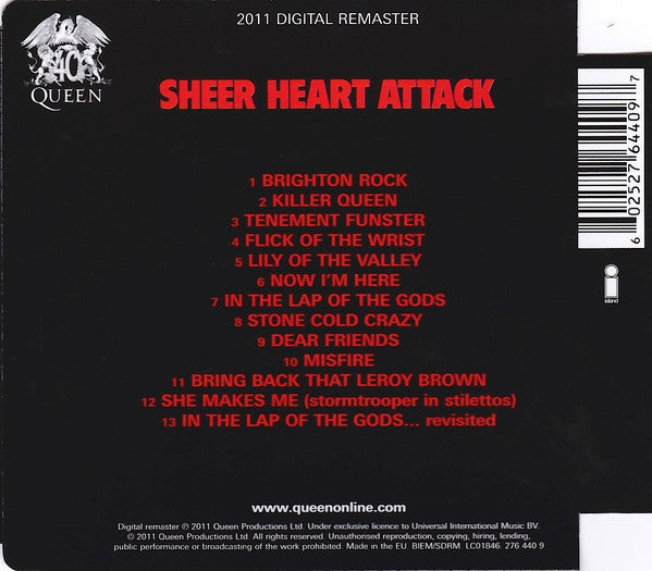 Queen : Sheer Heart Attack (CD, Album, RE, RM)