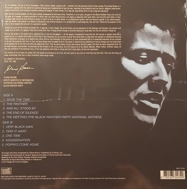 Elaine Brown : Seize The Time - Black Panther Party (LP, Album, RE, Whi)
