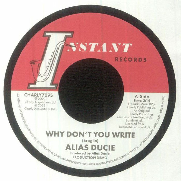 Alias Ducie / Lee Bates : Why Don't You Write (7")