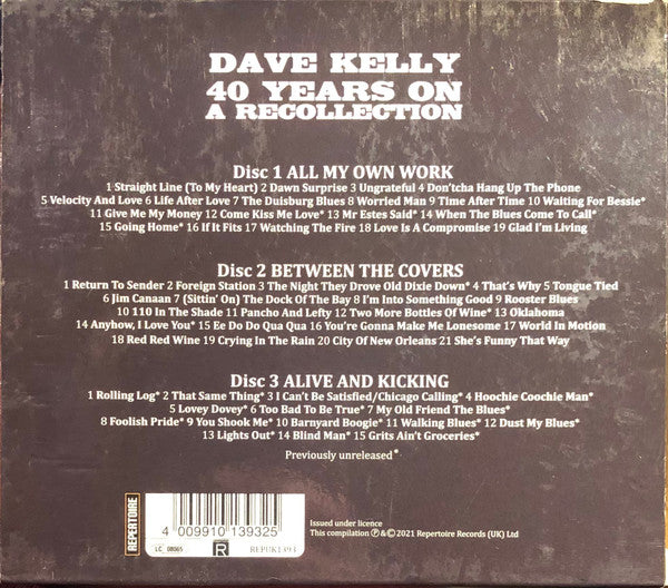 Dave Kelly (3) : 40 Years On: A Recollection (3xCD, Comp, RM)