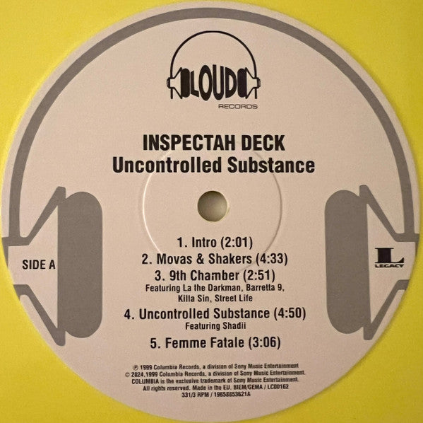 Inspectah Deck : Uncontrolled Substance (2xLP, Album, RE, Yel)