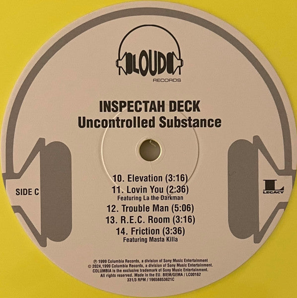 Inspectah Deck : Uncontrolled Substance (2xLP, Album, RE, Yel)