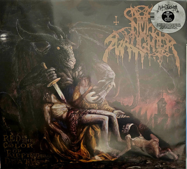 NunSlaughter : Red Is The Color Of Ripping Death (LP, Album, Cle)