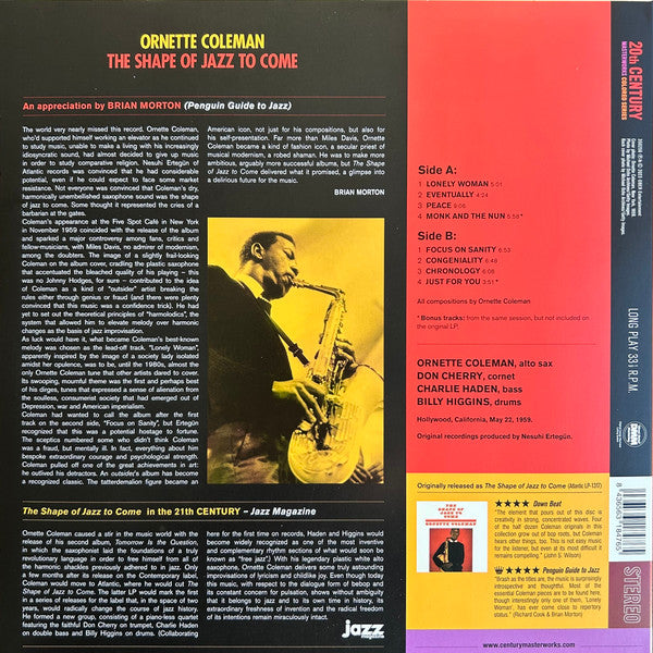 Ornette Coleman : The Shape Of Jazz To Come (LP, Album, RE, Red)