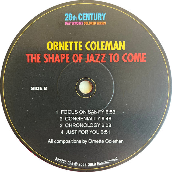 Ornette Coleman : The Shape Of Jazz To Come (LP, Album, RE, Red)