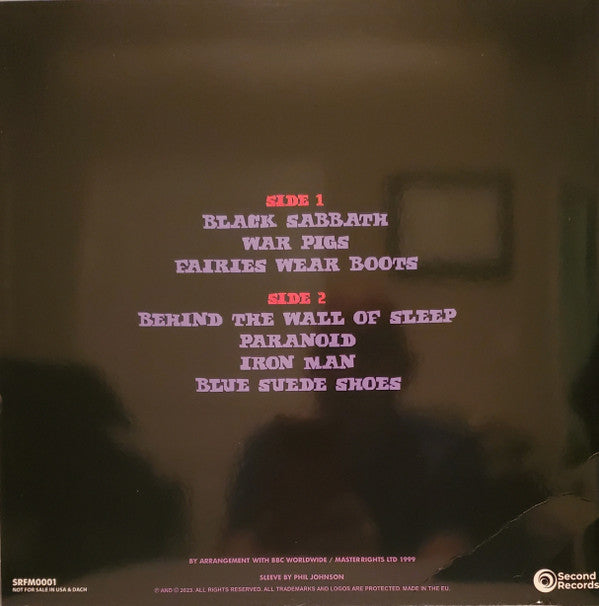 Black Sabbath : Paranoia (BBC Sunday Show : Broadcasting House London 26th April 1970) (LP, Ltd, Unofficial, Red)