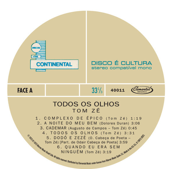 Tom Zé : Todos Os Olhos (LP, Album, Ltd, RE, RM, S/Edition, 180)