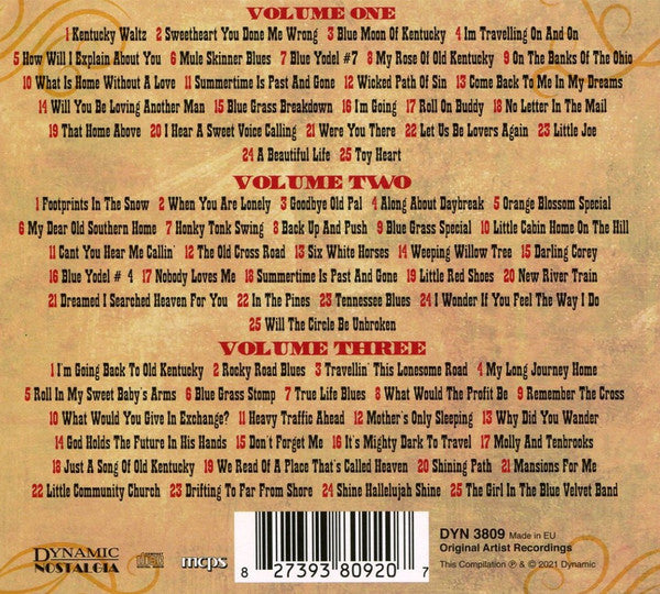 Bill Monroe & His Blue Grass Boys : Kentucky Waltz (3xCD, Comp)