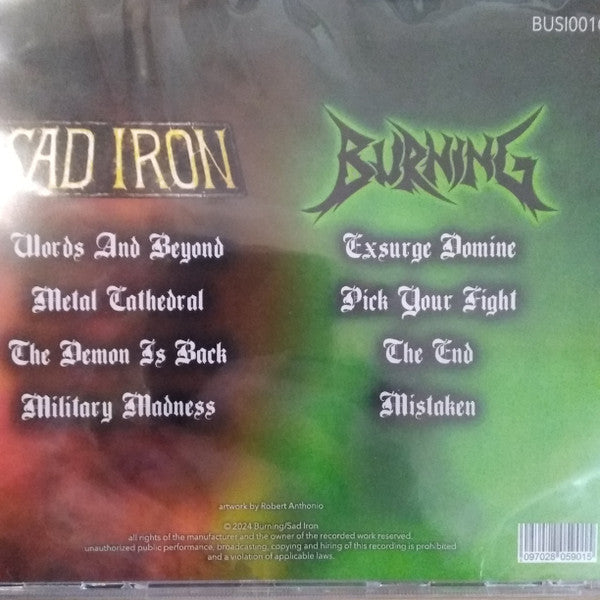 Burning (6) / Sad Iron : Back To Back (CD, EP)