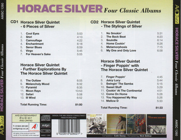 The Horace Silver Quintet : Four Classic Albums (2xCD, Comp, RE)
