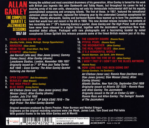 Allan Ganley : The Complete Quartet & Jazzmakers Sessions 1957-1959 (CDr)