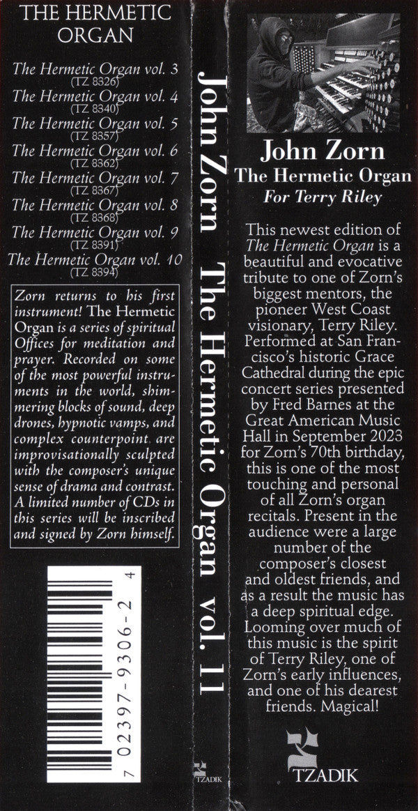 John Zorn : The Hermetic Organ Vol. 11 - For Terry Riley (CD, Album)