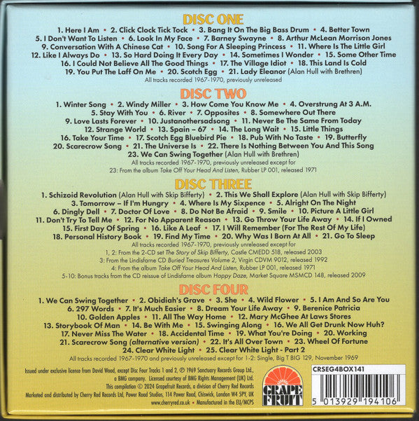 Alan Hull : Singing A Song In The Morning Light (The Legendary Demo Tapes 1967-1970) (4xCD, Box)