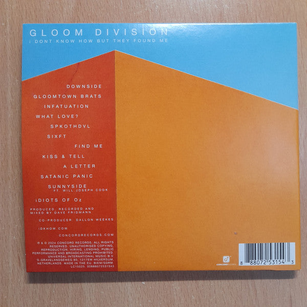 I DONT KNOW HOW BUT THEY FOUND ME : Gloom Division (CD, Album)