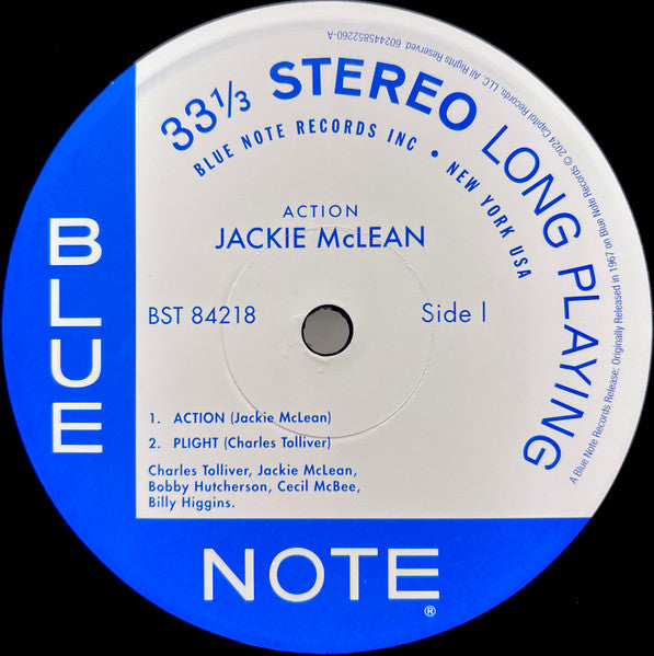 Jackie McLean : Action (LP, Album, RE, 180)