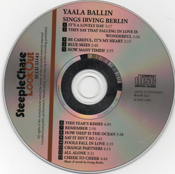 Yaala Ballin : Sings Irving Berlin (CD, Album)