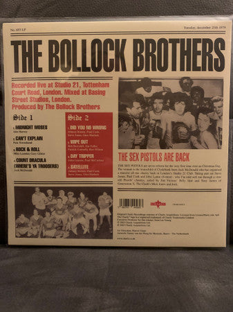 The Bollock Brothers : Studio 21 London Sessions (LP, RE)