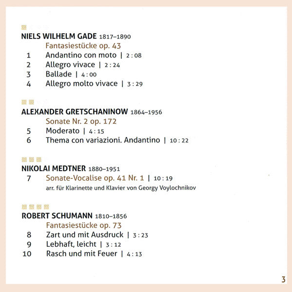 Elizaveta Shklyaver, Georgy Voylochnikov : …Nicht Nur Fantasiestücke – Kammermusik Für Klarinette Und Klavier (CD, Album)
