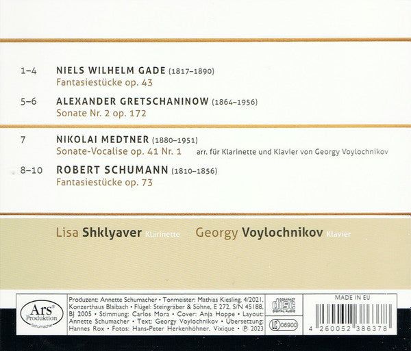 Elizaveta Shklyaver, Georgy Voylochnikov : …Nicht Nur Fantasiestücke – Kammermusik Für Klarinette Und Klavier (CD, Album)