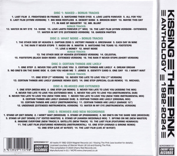 Kissing The Pink : Anthology 1982-2024 (CD, Album, RE + CD, Album, RE + CD, Album, RE + 2x)