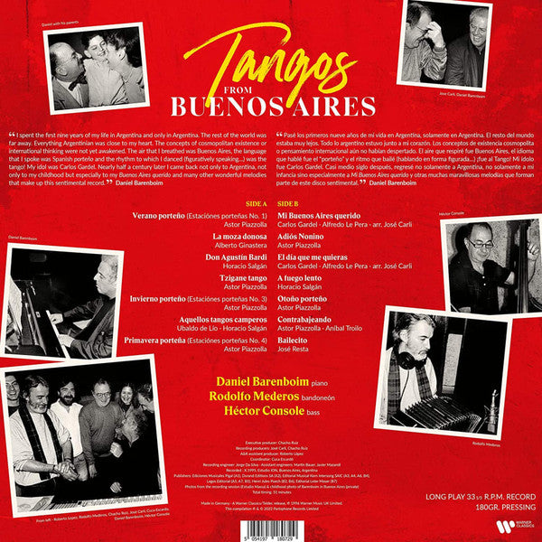 Daniel Barenboim, Rodolfo Mederos, Héctor Console : Tangos From Buenos Aires (LP, Album, 180)