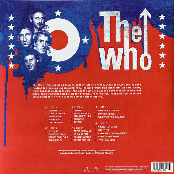 The Who : Live At Shea Stadium 1982 (3xLP, Album, RE)