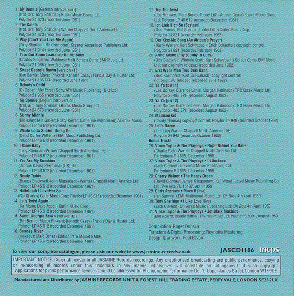 Tony Sheridan : The Teacher - Hamburg 1961-1962 (CD, Comp)