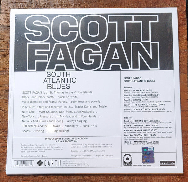 Scott Fagan : South Atlantic Blues (LP, Album, RE)