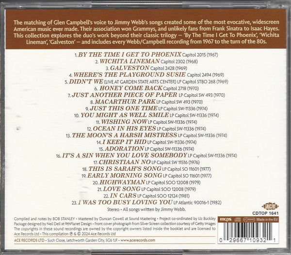 Glen Campbell : I Am A Lineman For The County (Glen Campbell Sings Jimmy Webb) (CD, Comp)