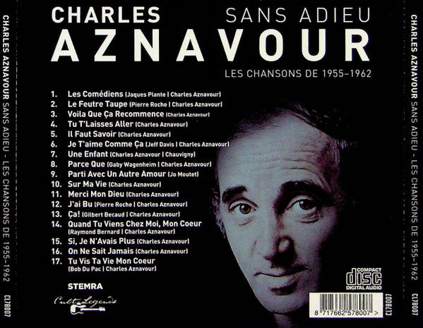 Charles Aznavour : Sans Adieu - Les Chansons 1955-1962 (CD, Unofficial)