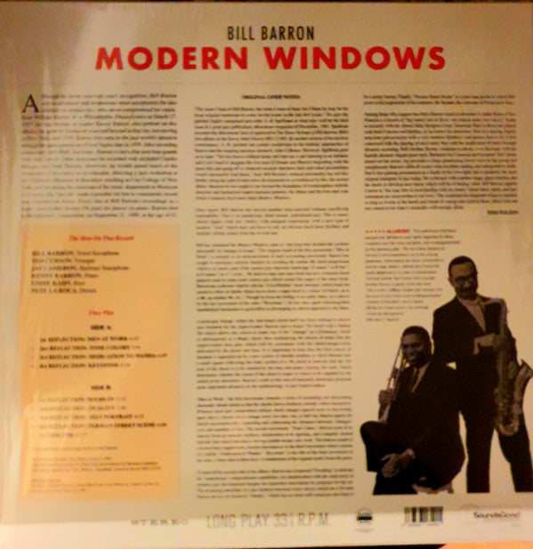 Bill Barron : Modern Windows (LP, Album, Ltd, RE)
