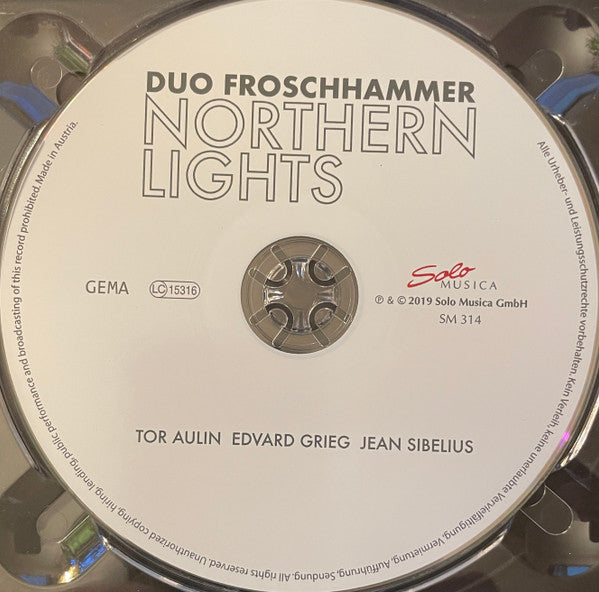 Tor Aulin, Edvard Grieg, Jean Sibelius, Duo Froschhammer : Northern Lights (CD, Album, Dig)
