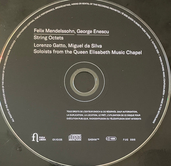 Felix Mendelssohn-Bartholdy / George Enescu, Lorenzo Gatto, Miguel Da Silva, Soloists From The Queen Elisabeth Music Chapel : String Octets (CD, Album)