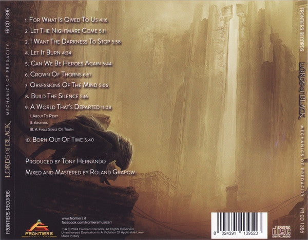Lords Of Black : Mechanics Of Predacity (CD, Album)