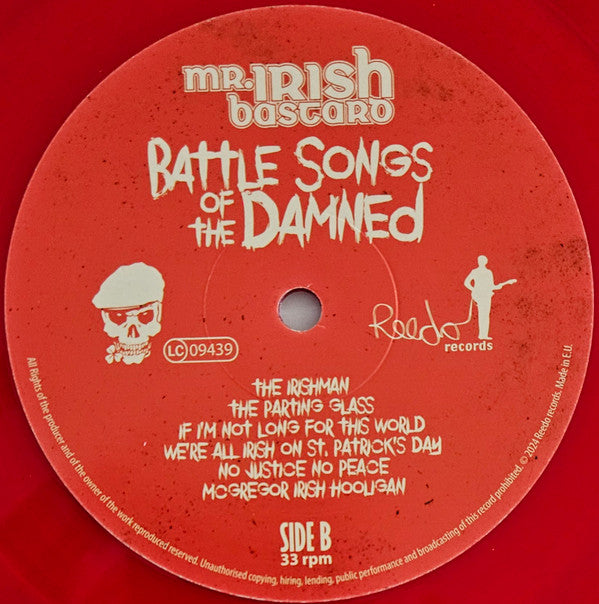 Mr. Irish Bastard : Battle Songs Of The Damned (LP, Album, Red)