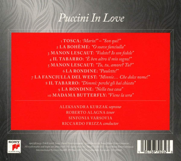 Roberto Alagna, Aleksandra Kurzak : Puccini In Love (CD, Album)