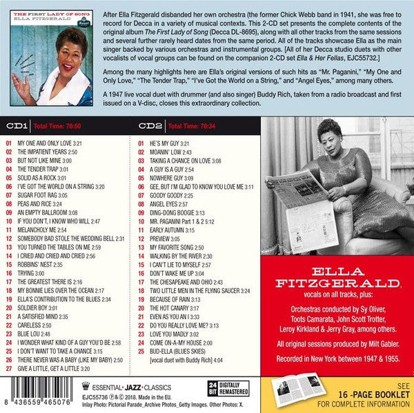Ella Fitzgerald : The First Lady of Song (The Complete Sessions) (2xCD, Comp)