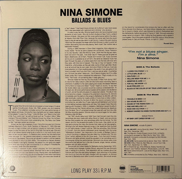 Nina Simone : Ballads & Blues (LP, Comp, Ltd, RE, 180)