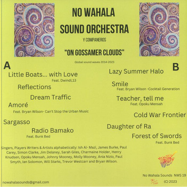 No Wahala Sound Orchestra : On Gossamer Clouds (LP, Album, Ltd, Num)