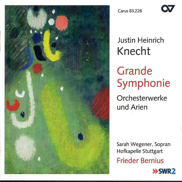 Justin Heinrich Knecht, Sarah Wegener, Hofkapelle Stuttgart, Frieder Bernius : Grande Symphonie: Orchesterwerke Und Arien (CD)