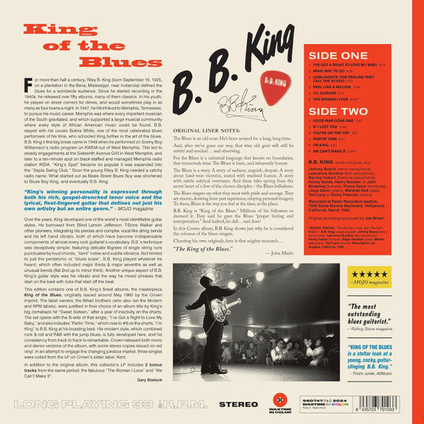 B.B. King : King Of The Blues  (LP, Album, Ltd, Red)