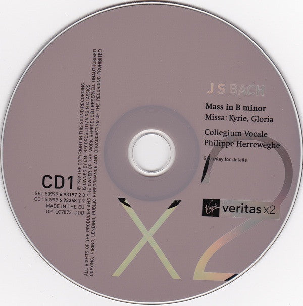 Johann Sebastian Bach - Collegium Vocale, Philippe Herreweghe : Mass In B Minor (2xCD, Album, RE)