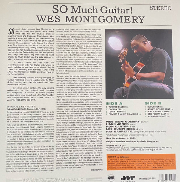 Wes Montgomery : SO Much Guitar! (LP)