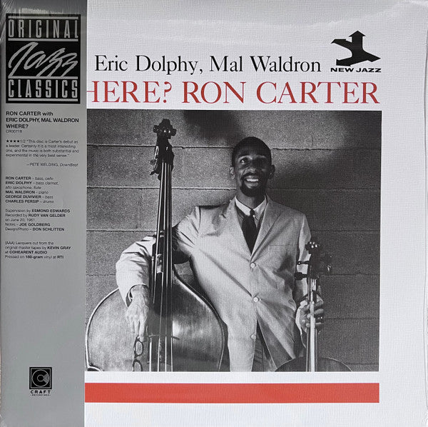 Ron Carter With Eric Dolphy, Mal Waldron : Where? (LP, Album, RE, 180)