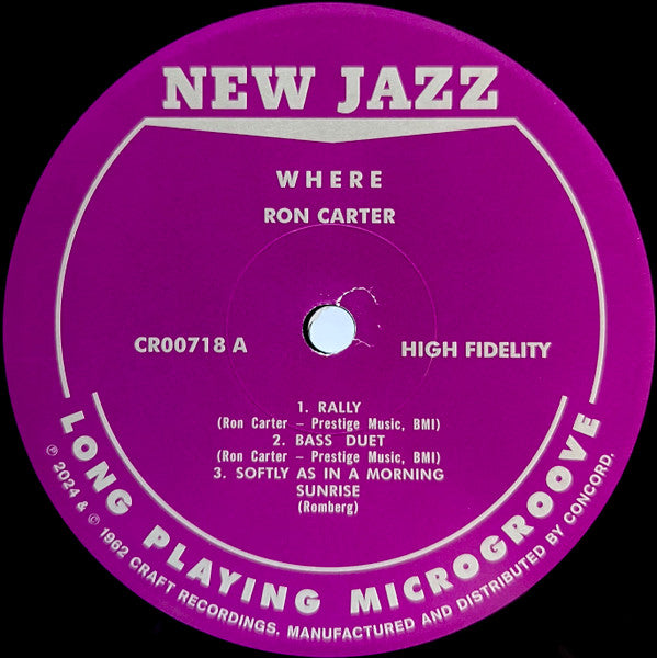 Ron Carter With Eric Dolphy, Mal Waldron : Where? (LP, Album, RE, 180)