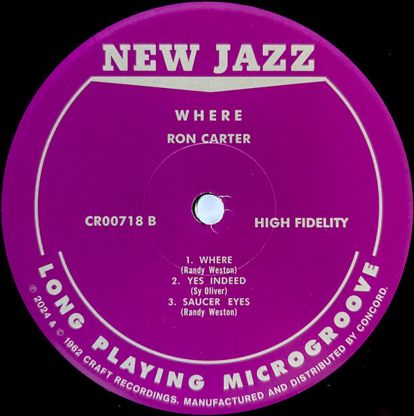 Ron Carter With Eric Dolphy, Mal Waldron : Where? (LP, Album, RE, 180)
