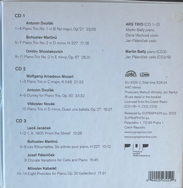 Ars Trio (2), Martin Ballý : Dvorak/ Novak / Mozart/ Martinu / Shostakovich / Janacek / Palenicek / Kabelac (3xCD, Comp + Box, Comp)